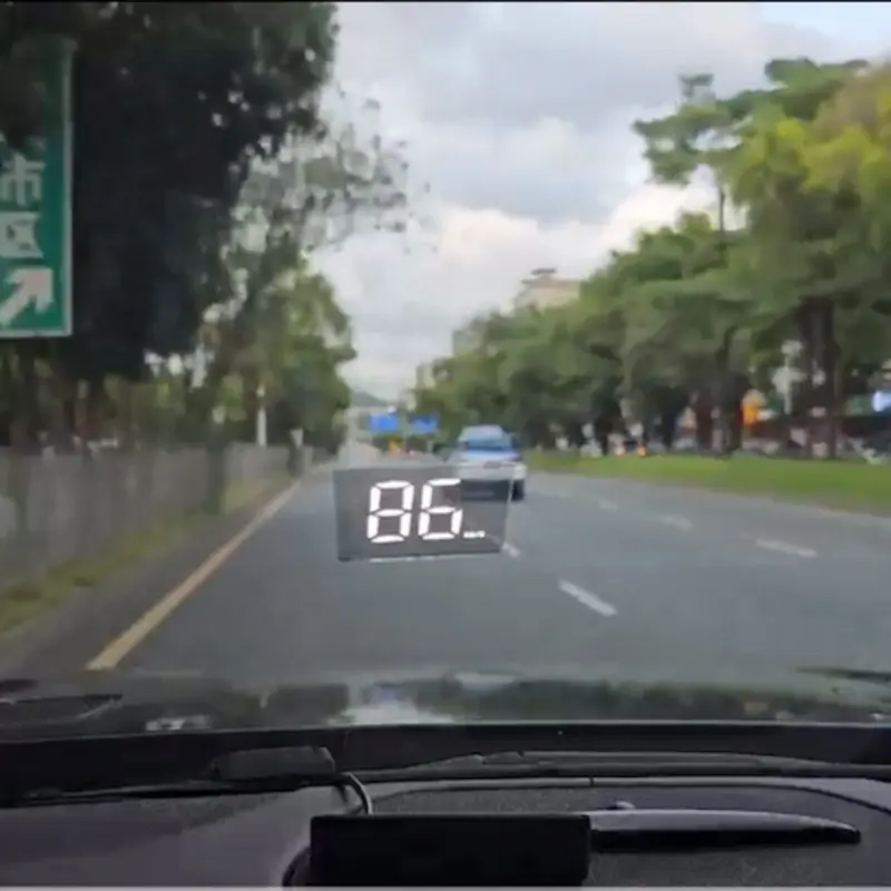 HD Car Head-Up Speed Display with Automatic Light Sensor/Switch - White Light Speedometer 5