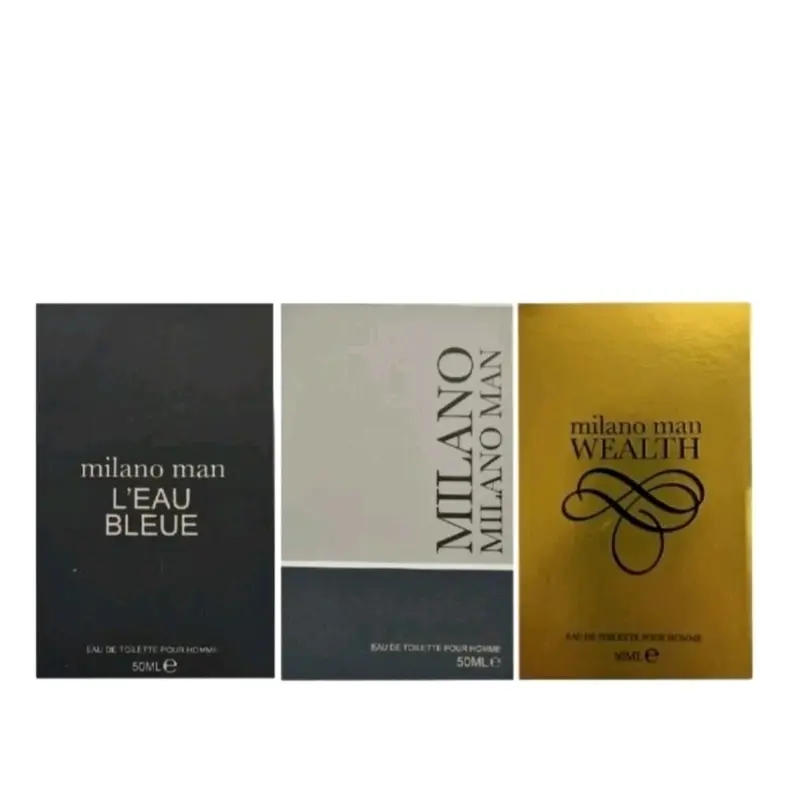 Millano Man Fragrances 3x50ml - Wealth, Milano Man, L'eau Bleue 1