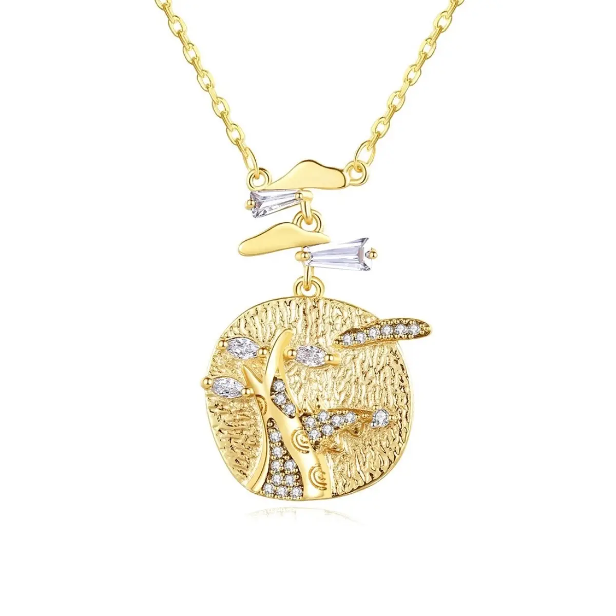 Valuxure 14k Gold Plated 925 Sterling Silver Mermaid Necklace