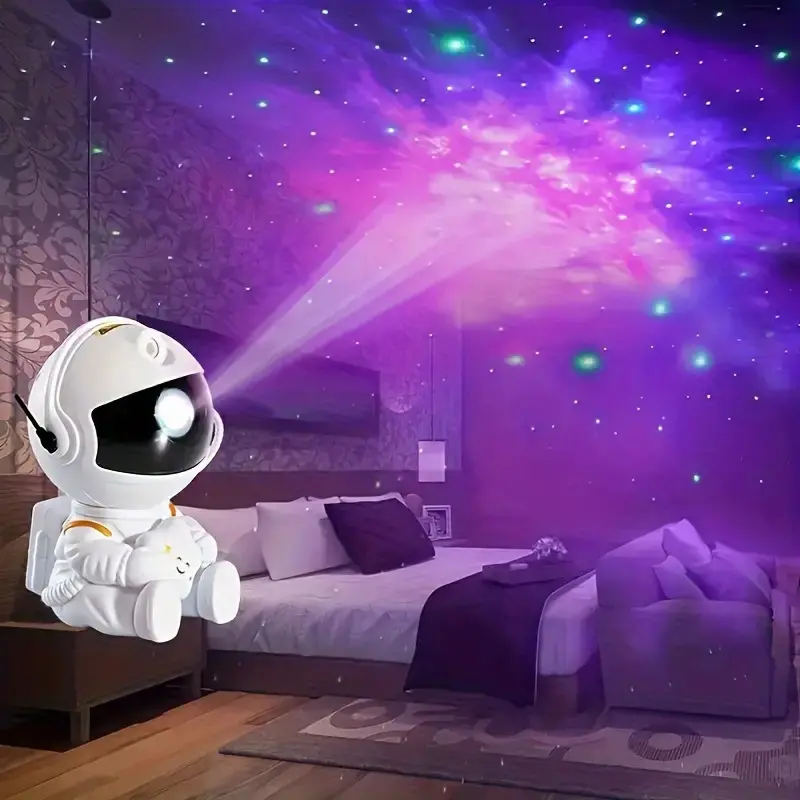 Astronaut Robot Star Projector Galaxy Night Light with Remote Control and Timer - Audio, Game - affordable for bedroom 0