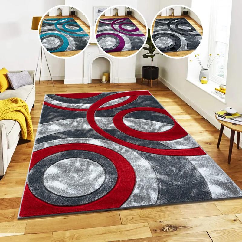 Modern Living Room Large Soft Fluffy Non Shed Anti Slip Dense Pile Modern Design Heavy Area Rug Carpet Mat for Bedroom 1