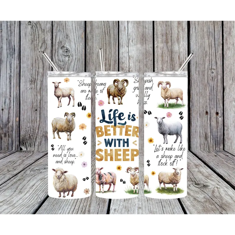 Life is Better with Sheep 20oz Tumbler 0