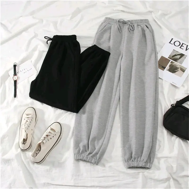 Women's Loose Sports Casual Pants for Spring, Autumn and Winter - Solid Colour Street Jogger Sweatpants - Trouser, Womenswear Clothing Comfortable Fashion Comfort Fit Bottom Oversized Soft 4