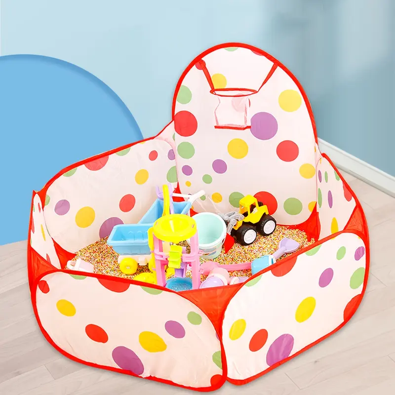Kids Ball Pit Pop Up Play Tent Playhouse With Basketball For Childrens Boys Girls Baby Birthday Toy Themed Pretend Indoor Outdoor Games Party Crawl (Balls Not Included) sea and beach accessories 1
