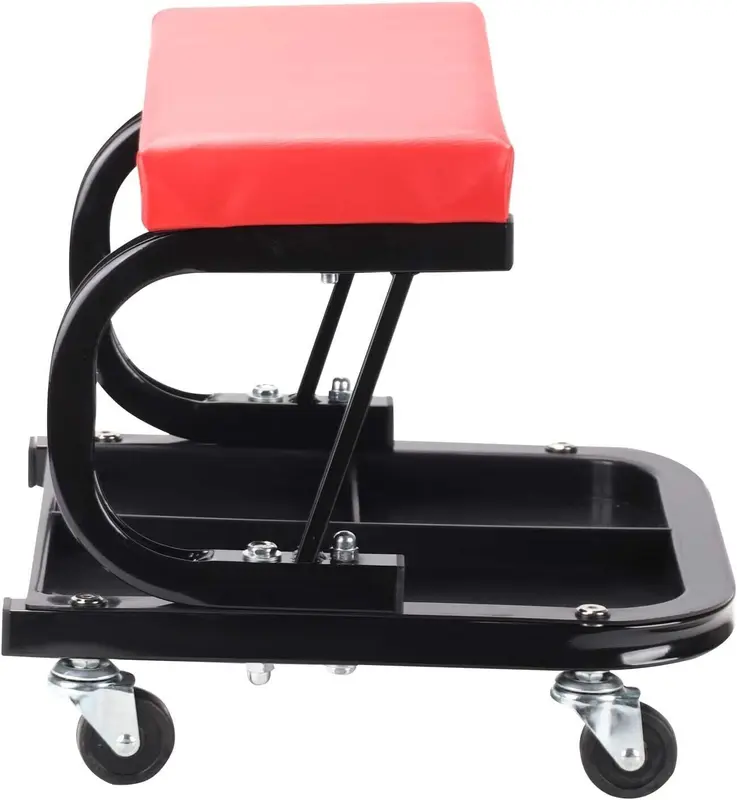 MECHANICS PADDED CREEPER TROLLEY SEAT CAR GARAGE WORK STOOL SWIVEL WHEELS CHAIR 4
