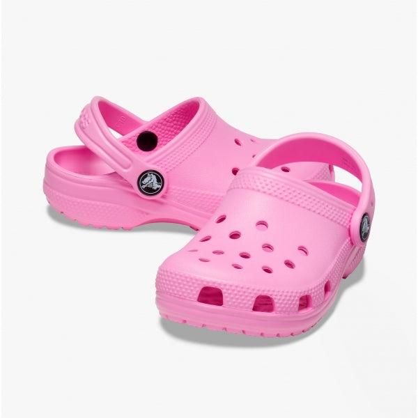 Crocs 206990-6SW TODDLER CLASSIC Girls Clogs Taffy Pink Casual 1