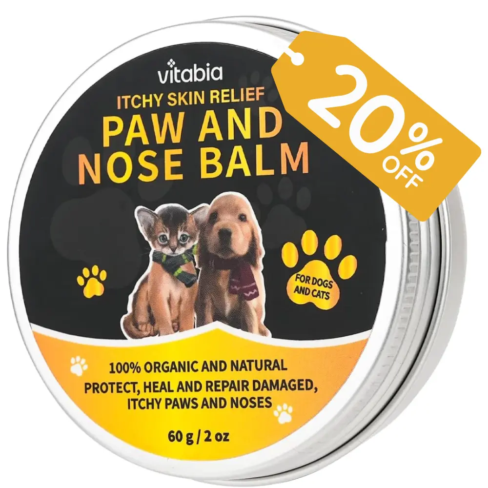Natural Paw & Nose Balm for Dogs & Cats – Soothes Dry, Cracked Paws & Noses | Itchy Skin & Allergy Relief | Moisturizing & Healing with Shea Butter, Coconut Oil & Hemp Oil | Protects Against Hot Pavement & Cold Weather | Vegan, Lick-Safe