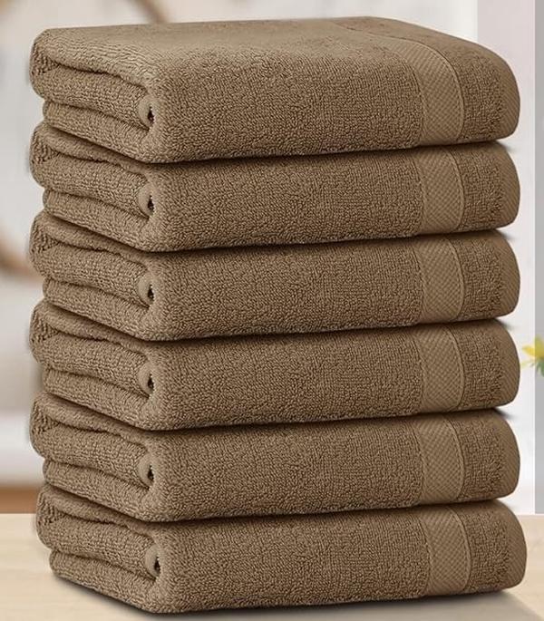 Luxury Quality Pack of 6 Hand towels, Super Soft & Quick Dry Hand Towels 50x90cm Best Bargain Price 0