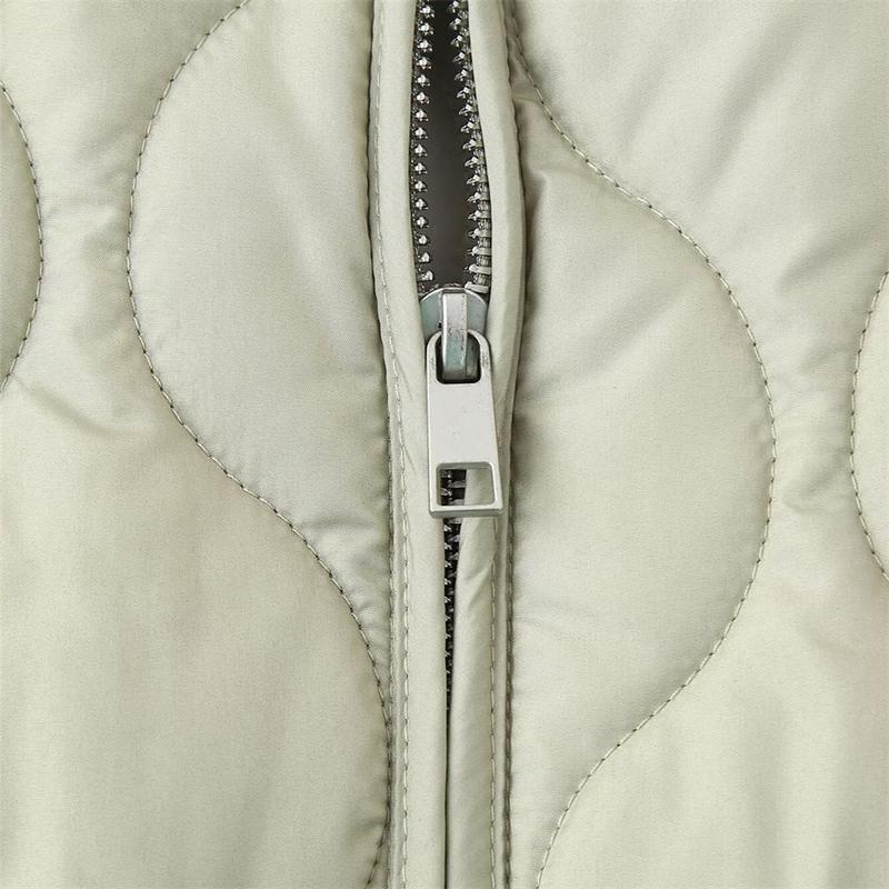 Product Introduction of PB&ZA2024 Autumn New Women's Clothing Style Round Neck Loose Lightweight Pocket Decoration Cotton Jacket Quilted Coat 6