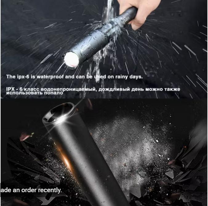 LED  bat flashlight 49cm 41cm 31cm flashlight torch 8000luminus 8