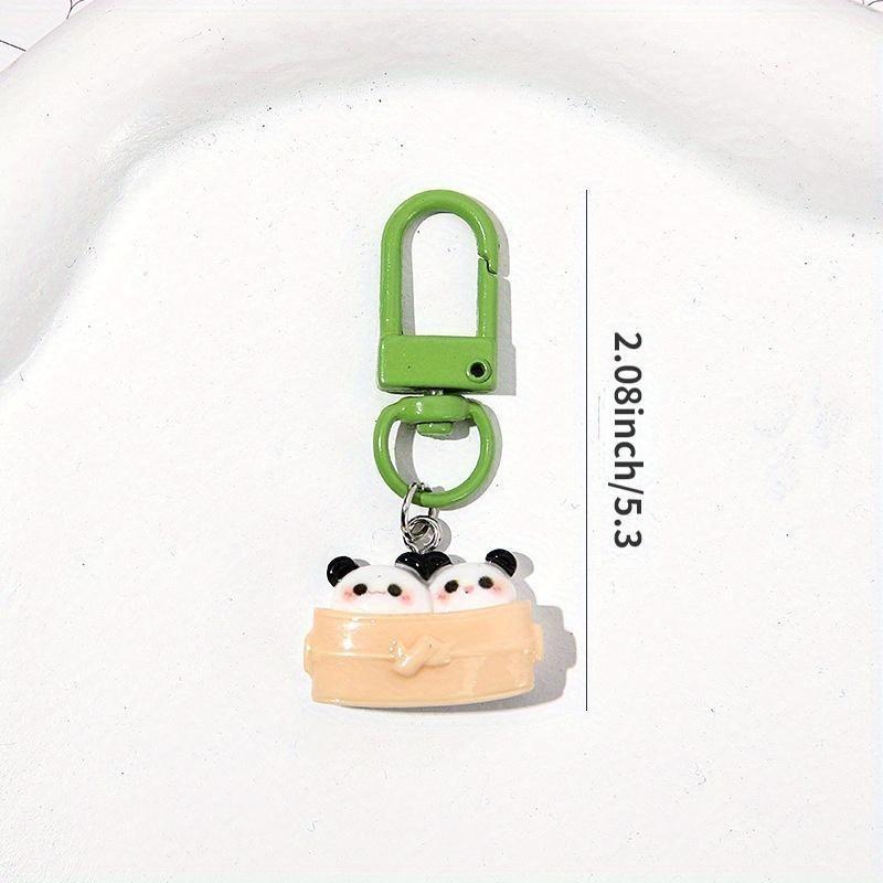 (Gifts) 1pcs Cute Cartoon Panda Keychains, Key Ring Charms for Backpacks, Bags, Gift for Family and Friends 4