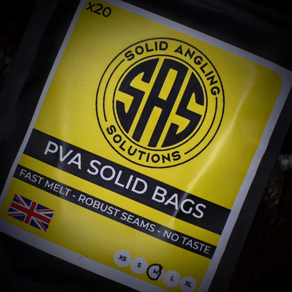 Solid Angling Solutions - PVA Solid Bags for Carp Fishing in Sizes S, M, L, XL