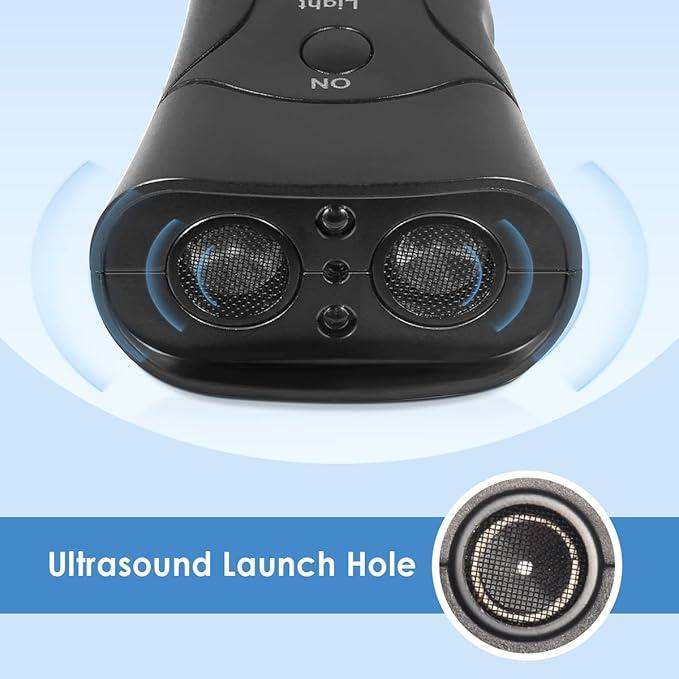 Anti Barking Device, Handheld Dog Repeller Trainer Dual-Channel Dog Repeller Ultrasonic Handheld Dog Training Tool, 3 in 1 Bark Control Tool Frequency Levels Humanized and Safe, for Cats 1