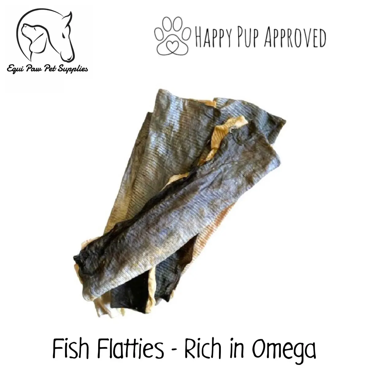 Fish Skin Flatties - Rich in Omega - Natural Dog Treat - Sold as Singles