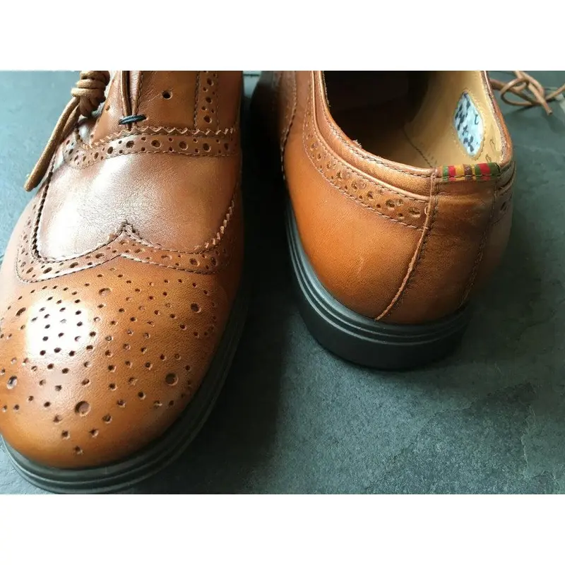 Pre Owned Paul Smith Shoes "PS Collection" TAN Leather Carson Oxford Brogue  UK 7  EU 41 Footwear Comfort 1