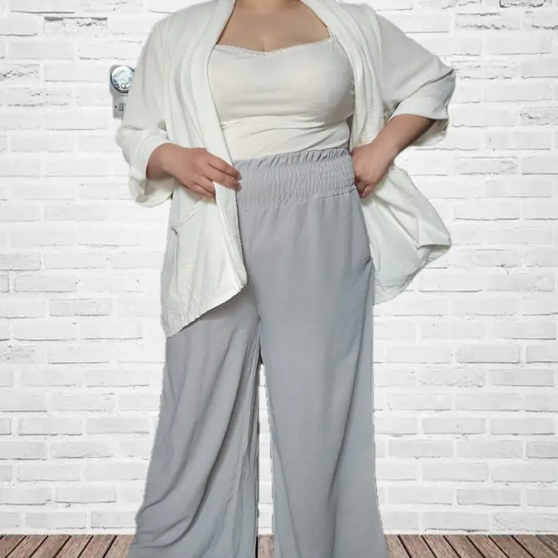 Women’s  Lightweight Duster Jacket Double Pocket Blazer Jacket  Casual Comfort Fit Summer Cardigan  Two Pockets 12-24Womenswear Jacket Tops Polyester Dress Coats Piece Outerwear Sleeve 4