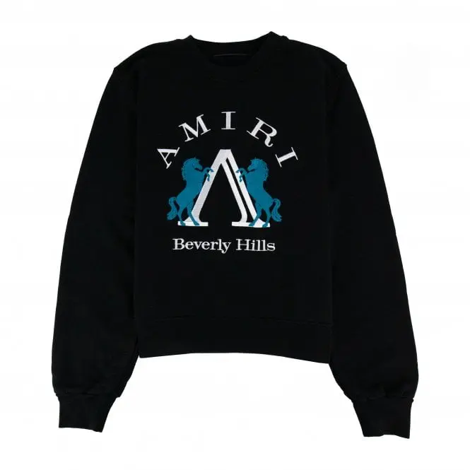 Beverly Hills Crewneck Sweatshirt Black - Fashion Luxury, Unisex