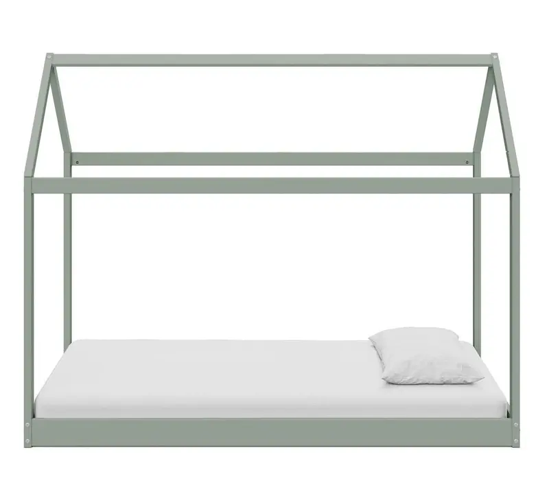 Taylor Kids Wooden Bed Single House, Pastel Green 3