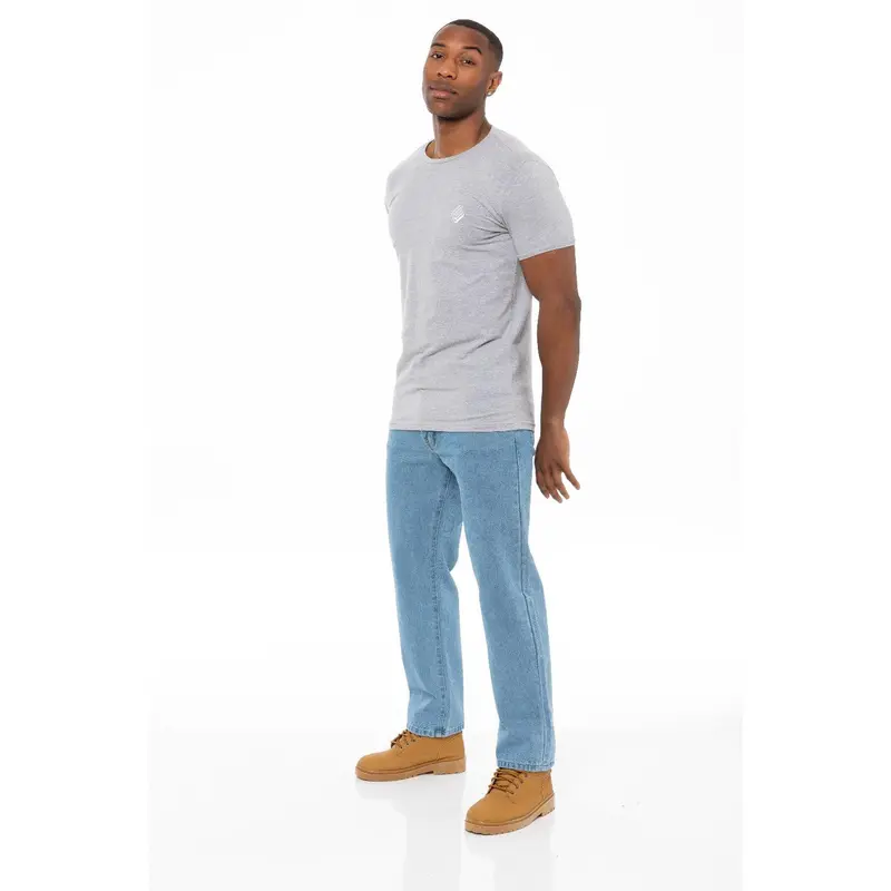 Mens Stone Wash Classic Denim Jeans BCB | Blue Circle Designer Menswear 4