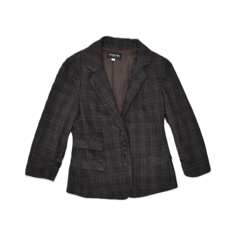 Pre-Owned Vintage PATRIZIA PEPE FIRENZE Womens 4 Button Blazer Jacket IT 42 Medium Brown 0