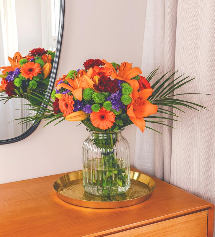 Joyful With Clear Vase - Bouquet of Fresh Flowers - Birthday Flowers - Next Day Free Shipping - Flowers for her - Flowers 2024 - Gifts for him - Flowers Gift - Fresh Cut Flowers - Gifts for Girlfriend - Prestige Flowers 4