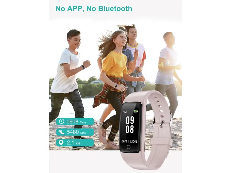 Willful Fitness Tracker Non Bluetooth Simple No App No Phone Needed Waterproof Pedometer Watch with Steps Calories Counter Sleep for Kid's Parents Men, Women 1