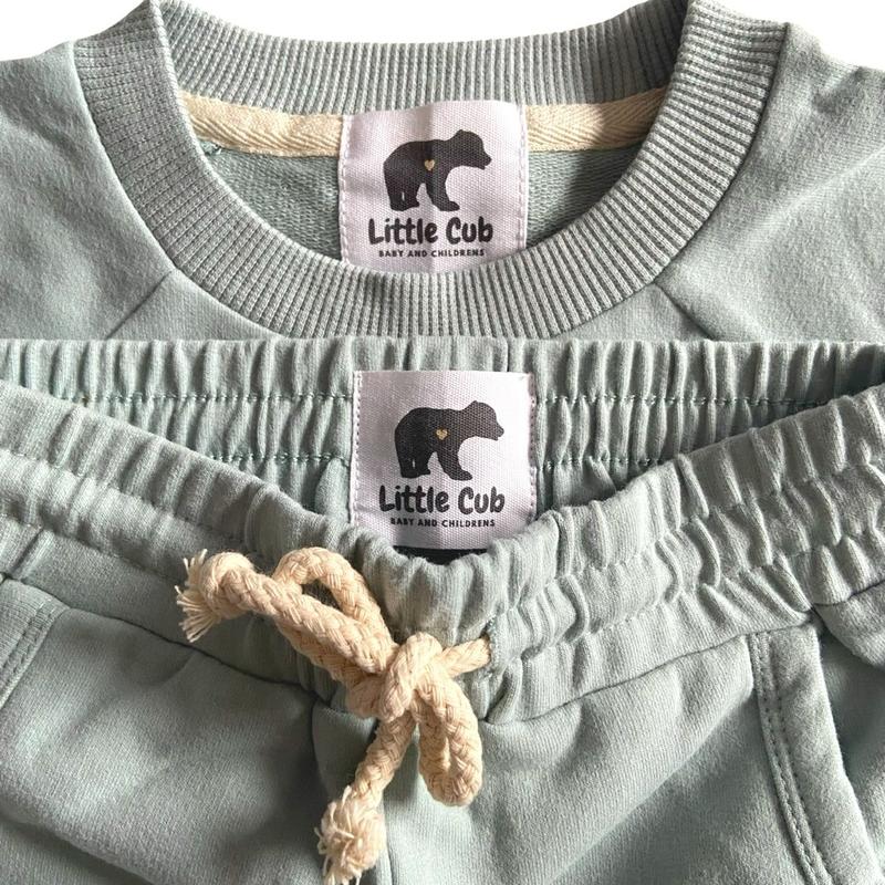 Mint Girls Boys Organic Cotton tracksuit Little Cub 1