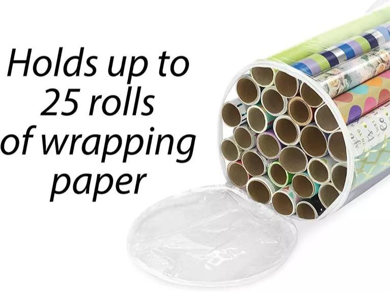 2PCS Cylinder Wrapping Storage Bag for Christmas - Tidy Bag for Wrapping Paper 5