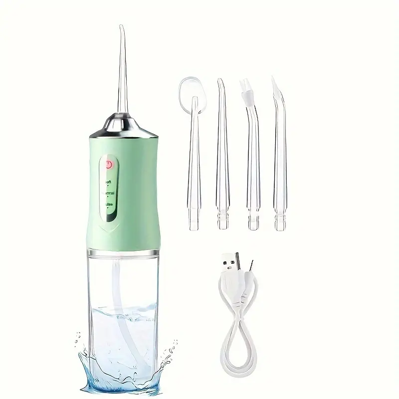 Rechargeable Electric Water Flosser with Intelligent Pressure Control - Fashion 360° Rotatable Nozzle Oral Irrigator for Deep Cleaning Teeth & Gums, 800mAh Lithium Battery, USB Charging, Great for Father's Day Gift 6