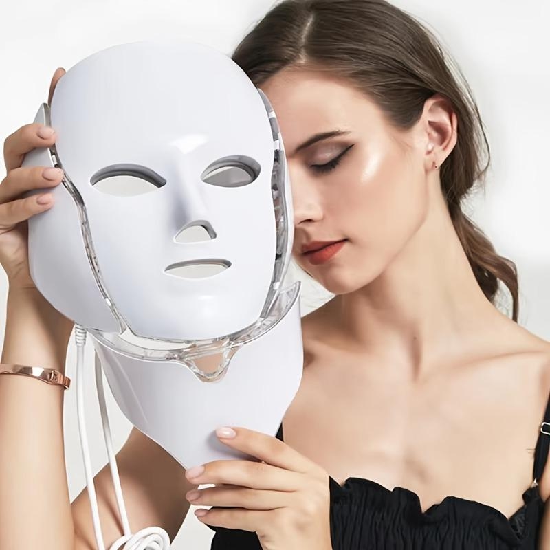 Product Introduction of Plug-in LED Seven-color Face Care Face Mask 7-Color LED Face And Neck Care Mask 1