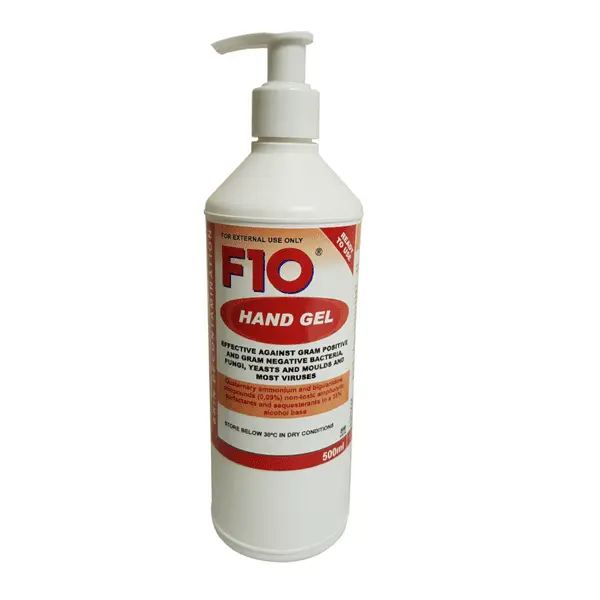 F10 Hand Gel 500ml – a highly effective skin decontaminant 0