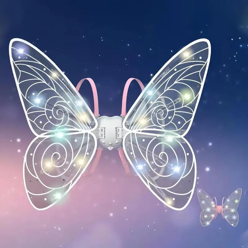 Kids Electrical Butterfly Wings with Light for Birthday and Christmas Party Gift 0