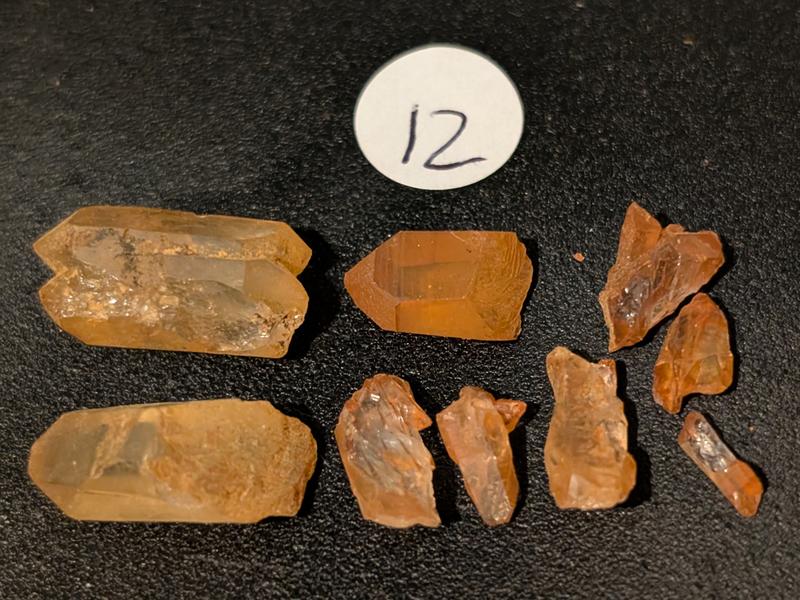 tangerine quartz points (various shapes and sizes) 4 6