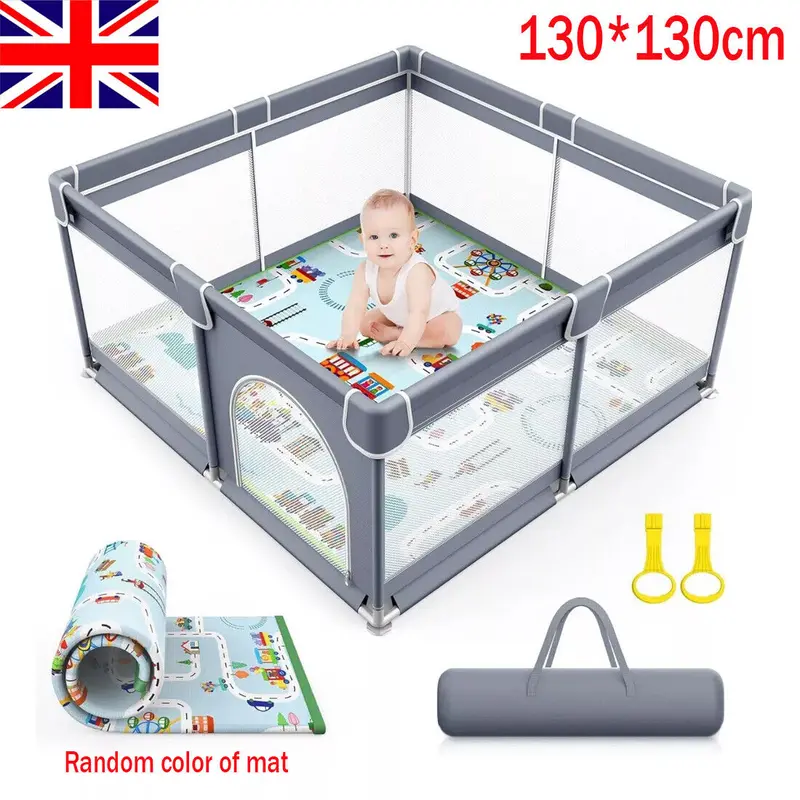 Product Introduction of Large Baby Playpen Children Toddler Kids Indoor Play Pen + 100 Balls Pool Basket 0