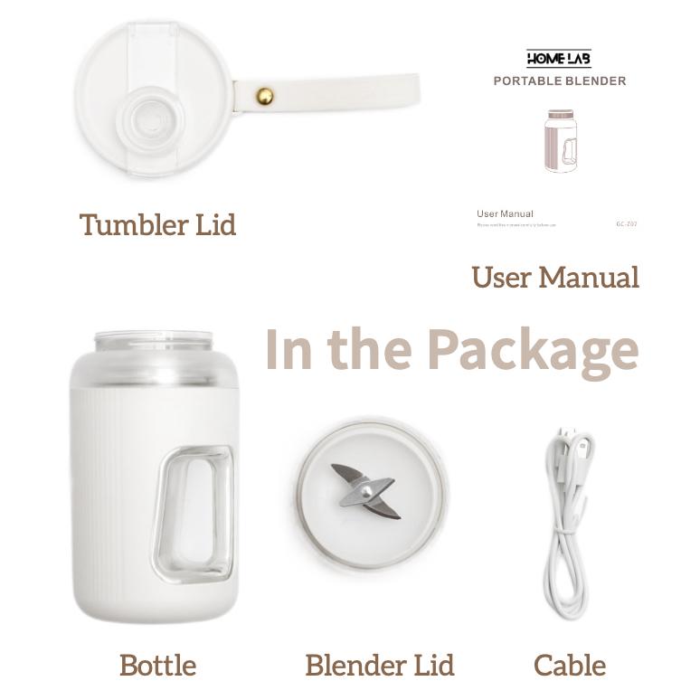 HOMELAB Portable Blender 600ML blender bottle juicer 8