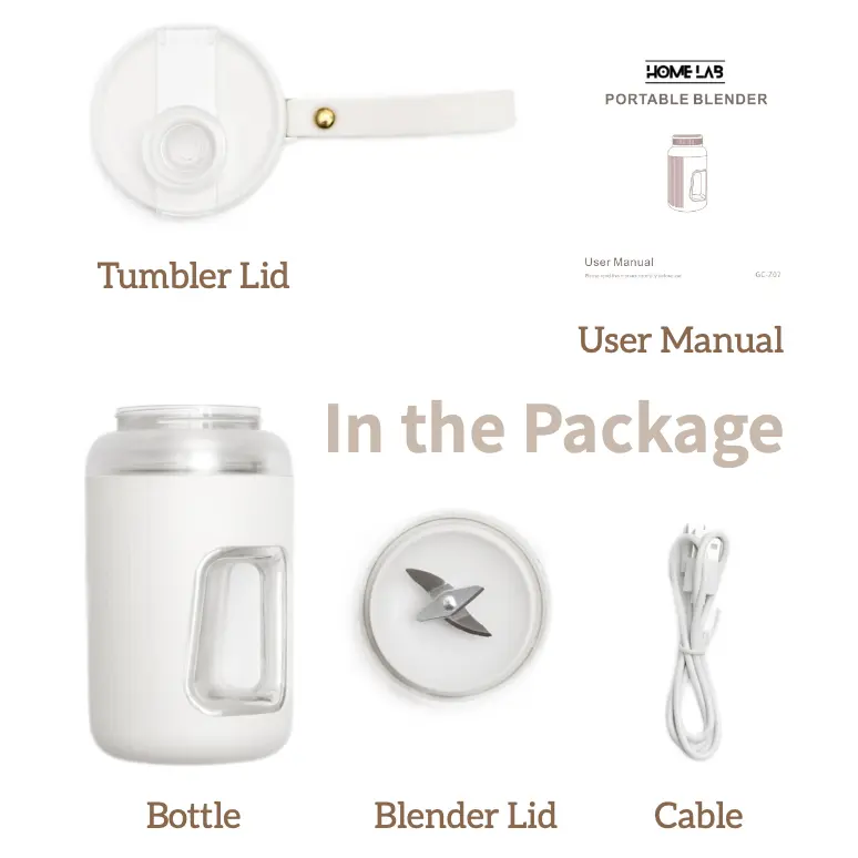 HOMELAB Portable Blender 600ML blender bottle juicer 8
