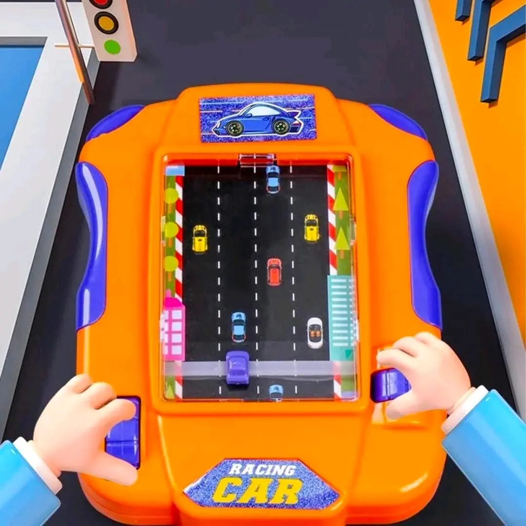 Kids' Cartoon Mini Racing Car Game Console | Educational Toy & Birthday Gift Portable Compact Protection Durable handheld gaming