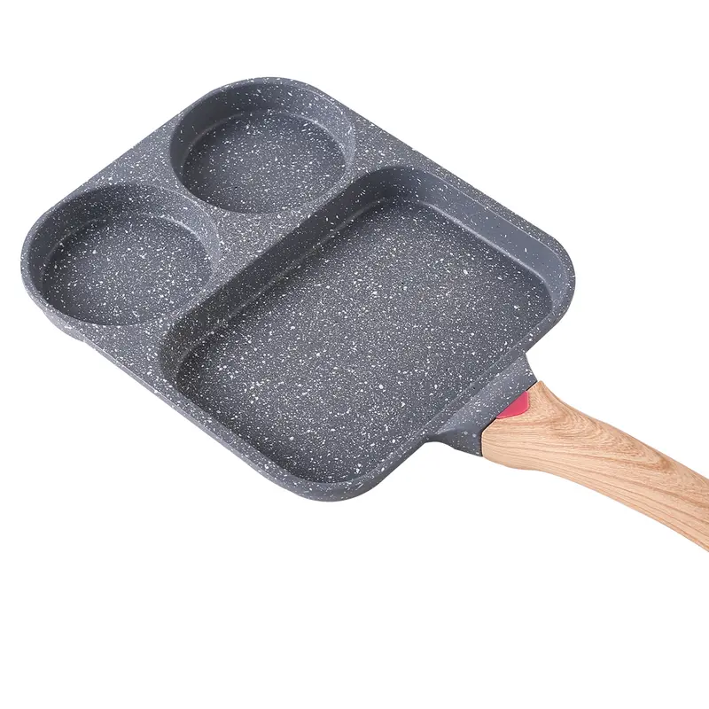 UK 3 in 1 Egg Frying Pan Nonstick Household Steak Frying Pan, Multifunctional Breakfast Pan Burger Pan, Non-stick Multi-purpose Omelette pan, Fried Egg Pan, Pancake Pan for Induction Cooker, Gas Stove, Electric Ceramic Stove 8