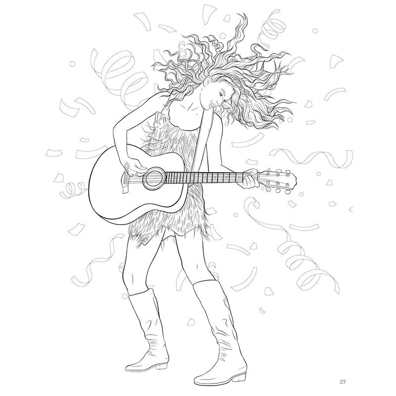 SUPER FAN-tastic Taylor Swift Coloring & Activity Book: 30+ Coloring Pages, Photo Gallery, Word Searches, Mazes, & Fun Facts (Design Originals) For Swifties of All Ages - Perforated Pages 4