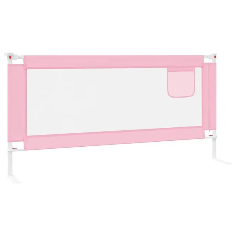 Toddler Safety Bed Rail Pink 190x25 cm Fabric 3