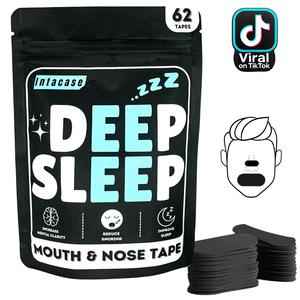 Deep Sleep Mouth Tape and Nose Strips, 2in1 Snoring Aids for Men, Mouth Tape For Sleeping, Nasal Strips, Anti Snoring devices, Improved Nasal Breathing, Breathe Right Nasal Strips, Snore Stopper, Gentle On Skin, Beard Friendly (62 Tapes) Comfort Facial