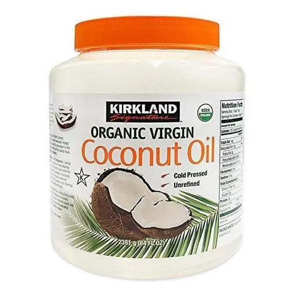 Kirkland Signature Organic Virgin Coconut Oil – 2.28kg | Cold-Pressed, Pure & Natural Coconut Oil
