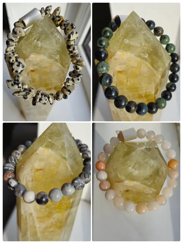 Natural Crystal Chip Round Bead Bracelet Accessory for Women gift jewellery 2