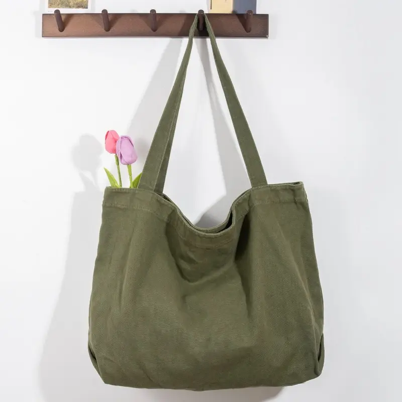 Large Capacity Solid Color Bag, Shopping Bag, Tote Bag, Shoulder Bag 1