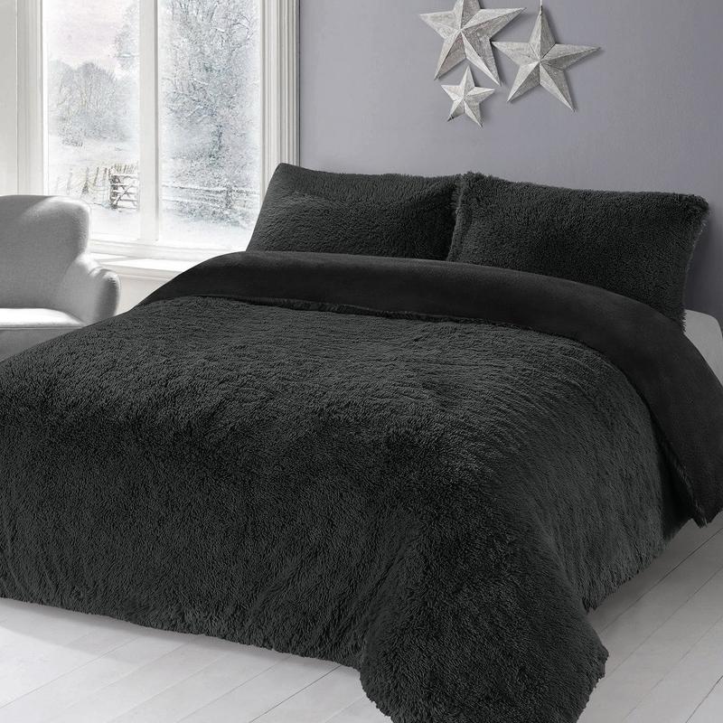 Cuddles Teddy Fleece Duvet Set - 100% Polyester warm 4