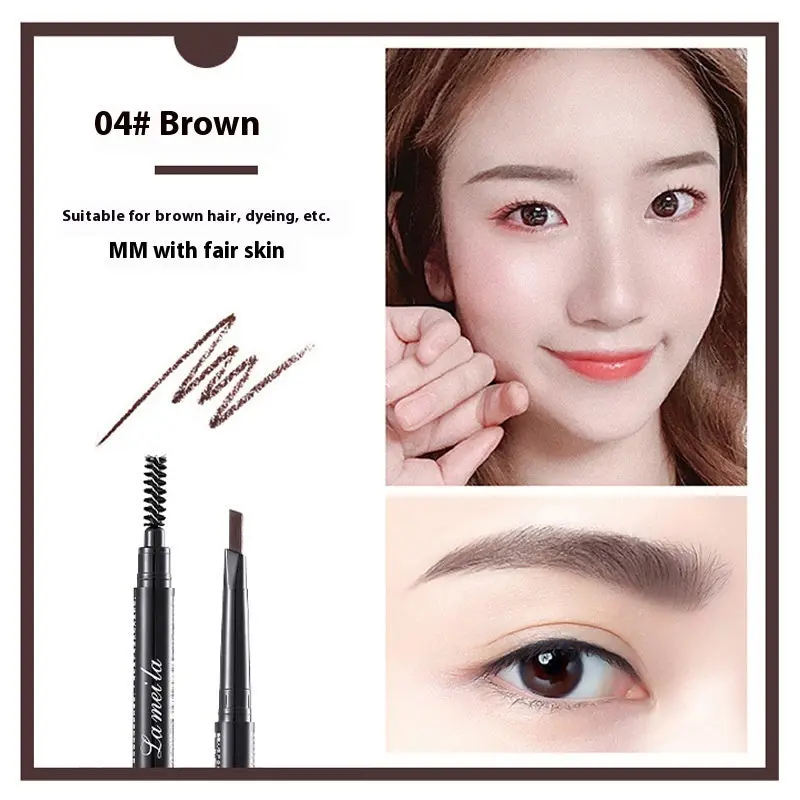 Double-headed Eyebrow Pencil Waterproof Natural Long Lasting 4