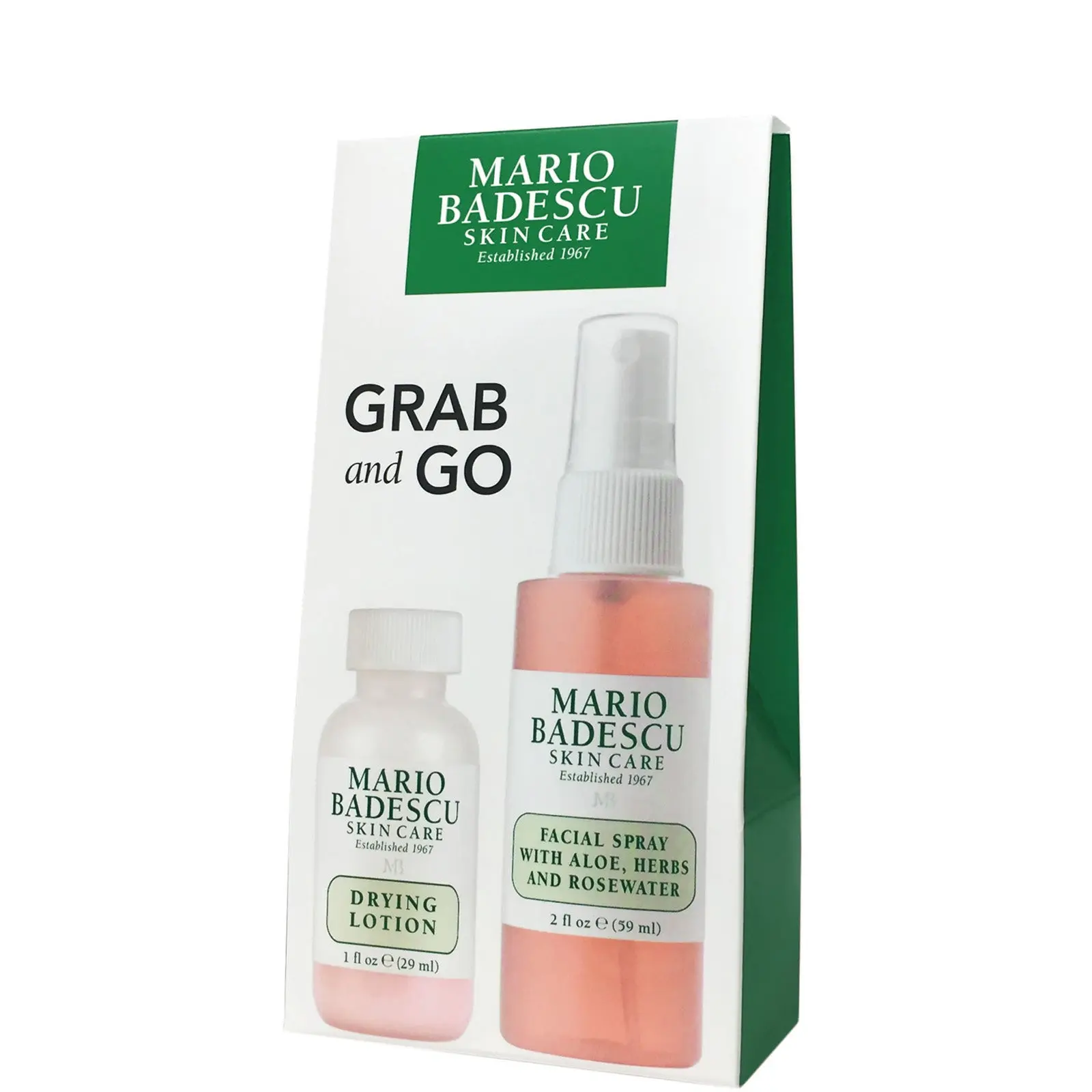 Mario Badescu Grab and Go Set (Worth £22.00)   Skincare Facial Spot Treatment
