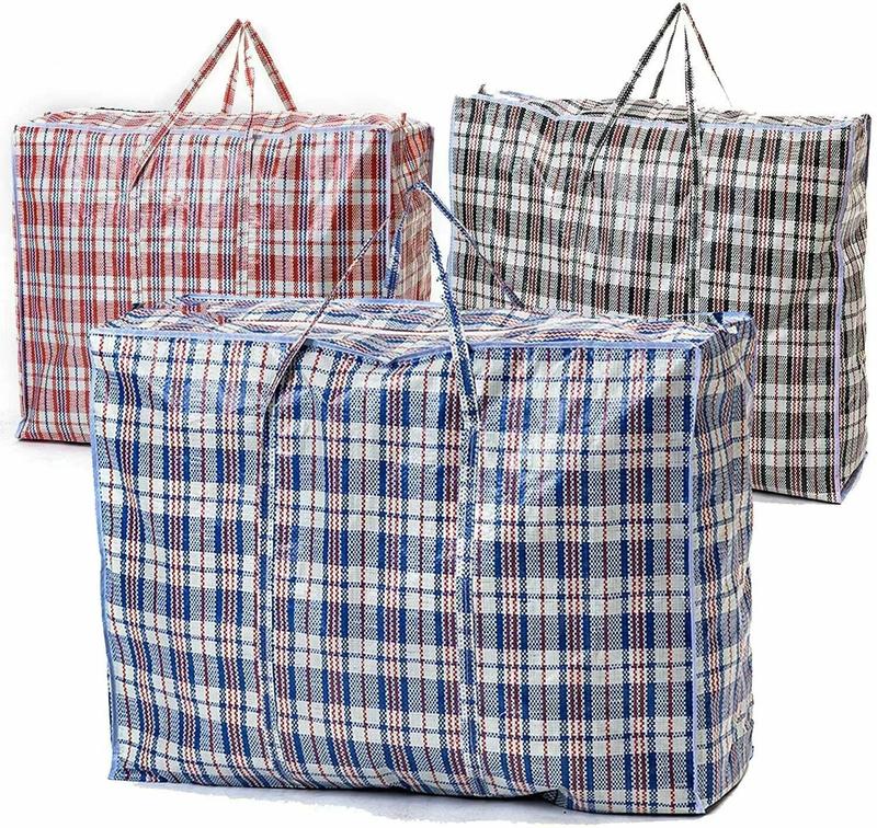 Capra Zipped Laundry Bag Organiser, House Moving, Multi-Purpose bags Plastic Adjustable hanging clothesstoragebag Room Hangable 3