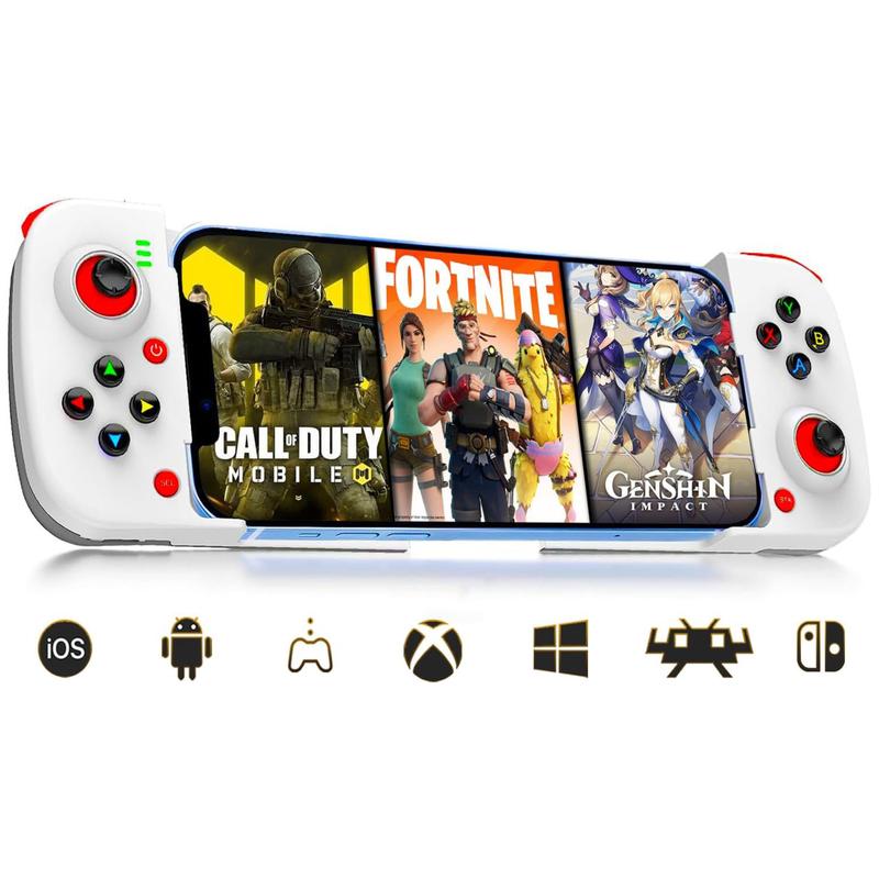 MAJESTECH (White) iPhone/Android Game Controller (NEW 2023) Play COD, Fortnite, Minecraft, Emulator, Xbox, Playstation, PS4, Steam, Cloud Gaming! Mobile Phone Controller for Gaming Bluetooth Controller Gamepad iPhone Samsung Accessories Console Smartphone 0