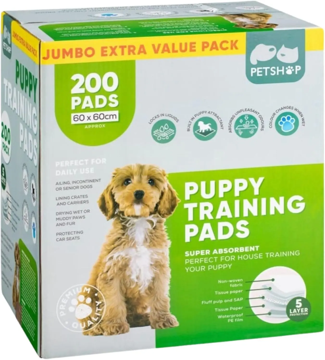 Puppy Training Pads 60 x 60cm (200) Pack